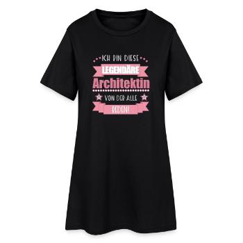 Lustiger Spruch für Architektin – Geschenkidee - Frauen T-Shirt-Kleid - Schwarz - Vorne