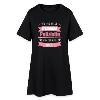 Lustiger Spruch für Polizistin – Geschenkidee - Frauen T-Shirt-Kleid - Schwarz - Vorne