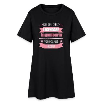 Lustiger Spruch für Ingenieurin – Geschenkidee - Frauen T-Shirt-Kleid - Schwarz - Vorne