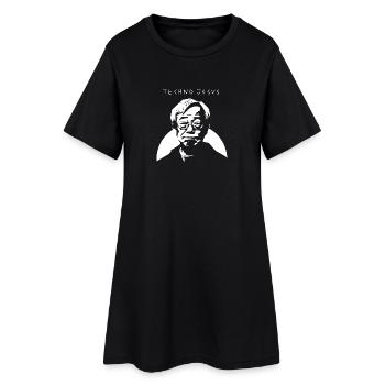 Techno Jésus - Robe T-shirt Femme - noir - Devant