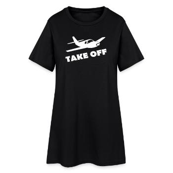 ENLEVER - Robe T-shirt Femme - noir - Devant