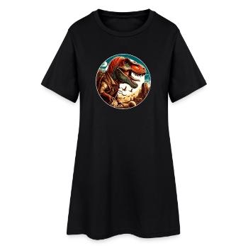 Dinosaure - Robe T-shirt Femme - noir - Devant