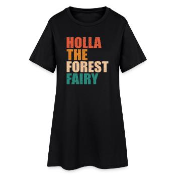 HOLLA LA FÉE DE LA FORÊT-Holla la fée de la forêt Denglish - Robe T-shirt Femme - noir - Devant