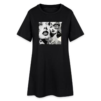 Conception de fragments d’images - Robe T-shirt Femme - noir - Devant