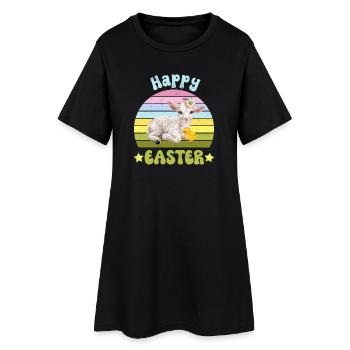 Agneau de Pâques Mouton - Robe T-shirt Femme - noir - Devant