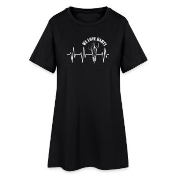Nous aimons les fléchettes symbole fléchettes icône battement de cœur - Robe T-shirt Femme - noir - Devant
