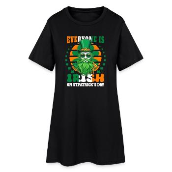 Le jour de la Saint-Patrick, tout le monde est irlandais - Robe T-shirt Femme - noir - Devant