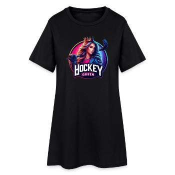 Reine du hockey - Robe T-shirt Femme - noir - Devant