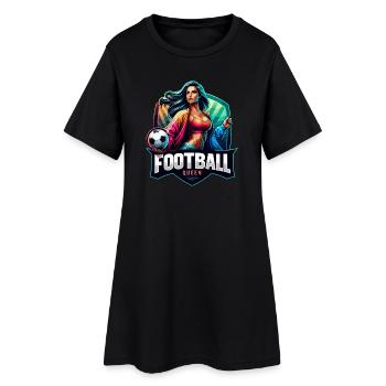 Female Football Queen Emblem - Women’s T-Shirt Dress - black - Front
