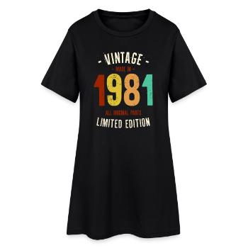 Millésime 1981 Edition Limitée - Robe T-shirt Femme - noir - Devant