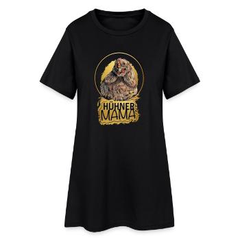 Poulets Maman - Robe T-shirt Femme - noir - Devant