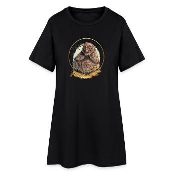 Miaulement du poulet de Pâques - Robe T-shirt Femme - noir - Devant