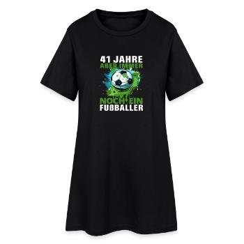 Fußballer Fußballspieler 41 Geburtstag Spruch - Frauen T-Shirt-Kleid - Schwarz - Vorne