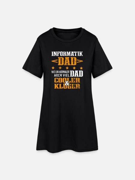 Informatiker Vater Programmierer Technik-Nerd - Frauen T-Shirt-Kleid - Schwarz