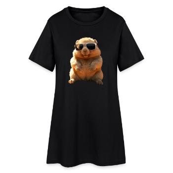 Wombat avec lunettes de soleil Australie Wombats mignons - Robe T-shirt Femme - noir - Devant
