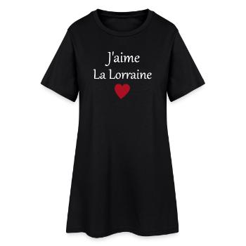 J'aime La Lorraine - Robe T-shirt Femme - noir - Devant