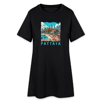 Pattaya Thailand beach design - Women’s T-Shirt Dress - black - Front