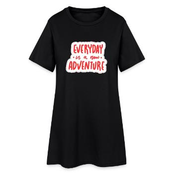 Chaque jour est une nouvelle aventure - Robe T-shirt Femme - noir - Devant