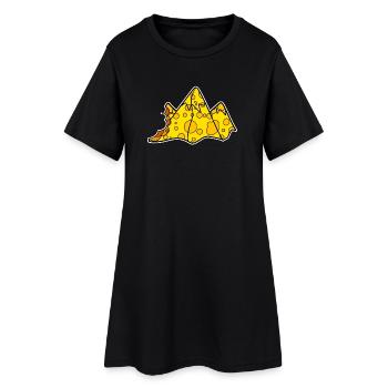 Montagnes Montagnes Pics De Montagne Pics Fromage - Robe T-shirt Femme - noir - Devant