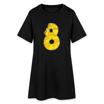 Zahl 8 Acht - Frauen T-Shirt-Kleid - Schwarz - Vorne