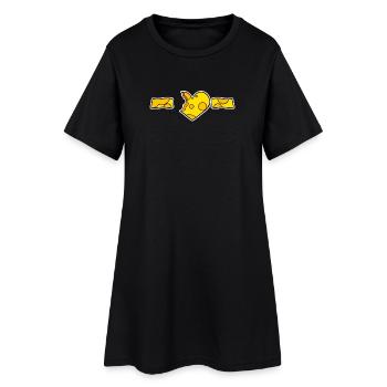 Ligne Cheese Love Heart - Robe T-shirt Femme - noir - Devant