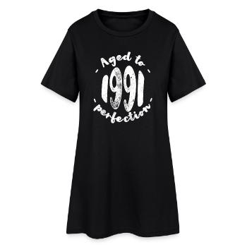 Aged to 1990 Nostalgia - Women’s T-Shirt Dress - black - Front