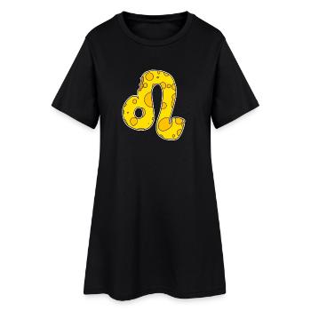 Signe du zodiaque Lion Symbole - Robe T-shirt Femme - noir - Devant