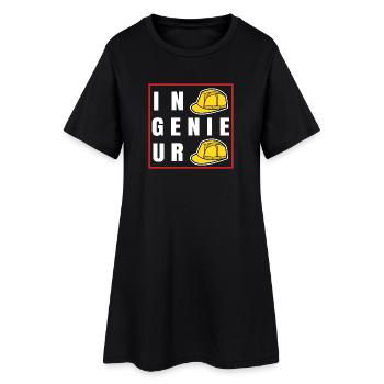 Ingenieur Job Beruf Erfolg Spruch Geld Verdienen - Frauen T-Shirt-Kleid - Schwarz - Vorne