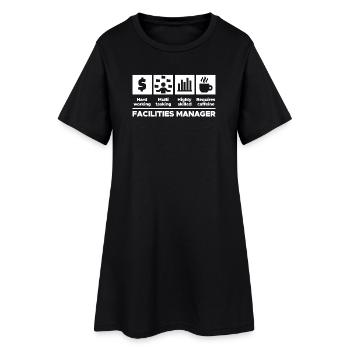 Poste de chef de projet Carrière Gestionnaire de carrière - Robe T-shirt Femme - noir - Devant