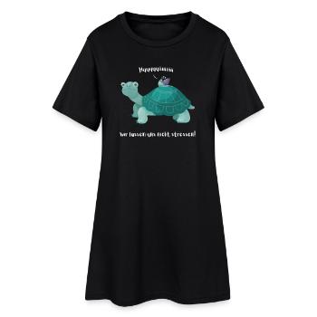 Balades d’escargots sur tortue - huuiii Trantüte - Robe T-shirt Femme - noir - Devant