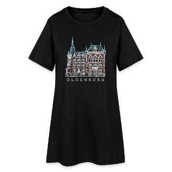 Oldenbourg, Vieille ville, Allemagne Dessin - Robe T-shirt Femme - noir - Devant
