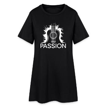passion guitar Musik Gitarrist Gitarre Klassik - Frauen T-Shirt-Kleid - Schwarz - Vorne