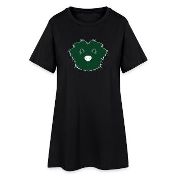 Chiot vert - Robe T-shirt Femme - noir - Devant