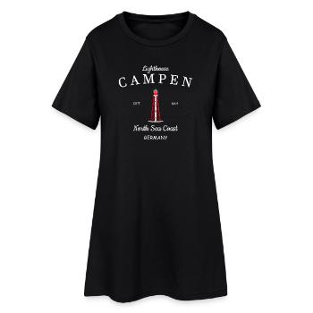 Lighthouse Camping Mer du Nord Allemagne - Robe T-shirt Femme - noir - Devant