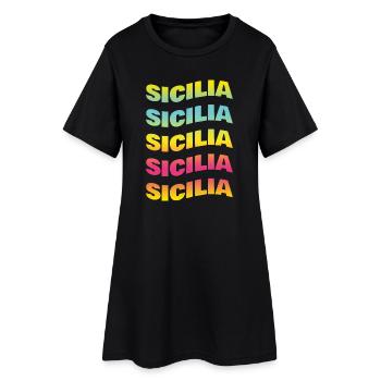 t-shirt Sicilia onda t-shirt gift idea - Women’s T-Shirt Dress - black - Front