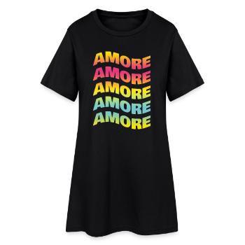 t-shirt amour Liebe amour t-shirt idée cadeau - Robe T-shirt Femme - noir - Devant