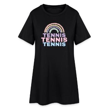 Tennis Rainbow - Women’s T-Shirt Dress - black - Front