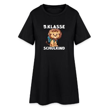 5 Klasse Löwe Schulkind Fünftklässler Löwen - Frauen T-Shirt-Kleid - Schwarz - Vorne