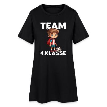 Team 4 Klasse Schüler Fußballspieler Viertklässler - Frauen T-Shirt-Kleid - Schwarz - Vorne