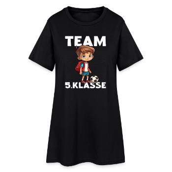 Team 5 Klasse Fußballer Fünftklässler Fußball - Frauen T-Shirt-Kleid - Schwarz - Vorne