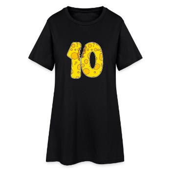 10 ans de Funny Cheese - Robe T-shirt Femme - noir - Devant