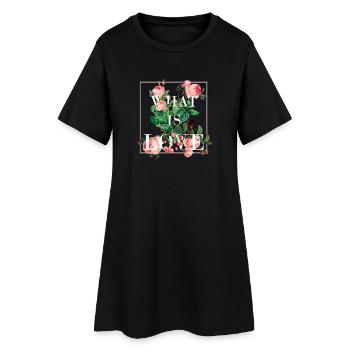What is LOVE - Frauen T-Shirt-Kleid - Schwarz - Vorne