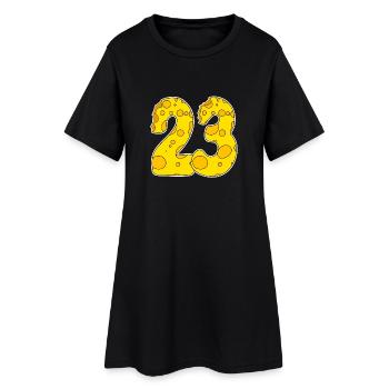 23 ans Lustig Käse - Robe T-shirt Femme - noir - Devant