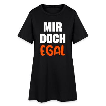 Je m’en fous Déclaration Attitude Relax - Robe T-shirt Femme - noir - Devant