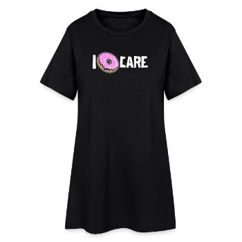Je ne me soucie pas de Donut Attitude de déclaration drôle - Robe T-shirt Femme - noir - Devant