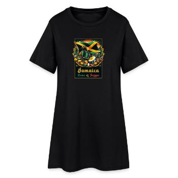 La Jamaïque, berceau du reggae - Robe T-shirt Femme - noir - Devant