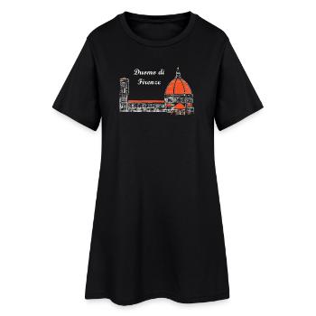 Duomo de Florence en Italie - Robe T-shirt Femme - noir - Devant