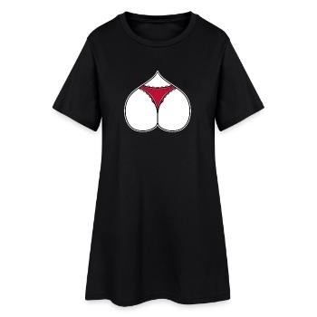 Cul Coeur Amour - Robe T-shirt Femme - noir - Devant