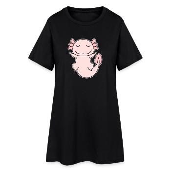 Axolotl Motif Enfants Mignon - Robe T-shirt Femme - noir - Devant