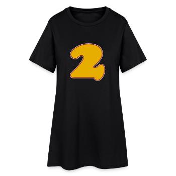 2 - Robe T-shirt Femme - noir - Devant